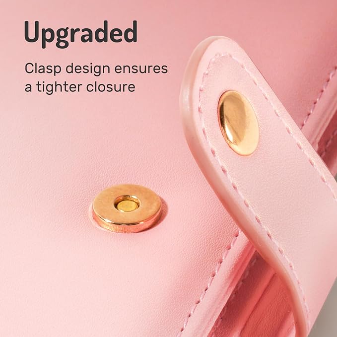 Forvencer Passport Holder Cover with Money Pocket, RFID Blocking Passport Wallet for Travel, Premium Travel Card Case, Waterproof Travel Accessories for Women, Rose Gold