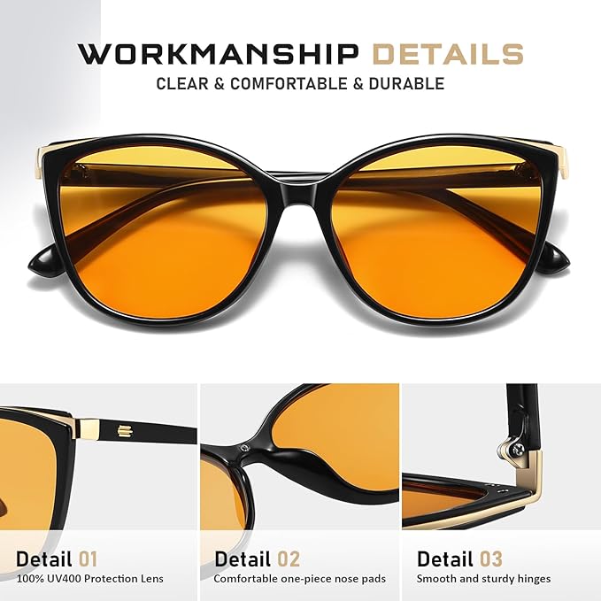 Trendy Cat Eye Sunglasses for Women Fashion Cateye UV400 Protection Glasses CL22017