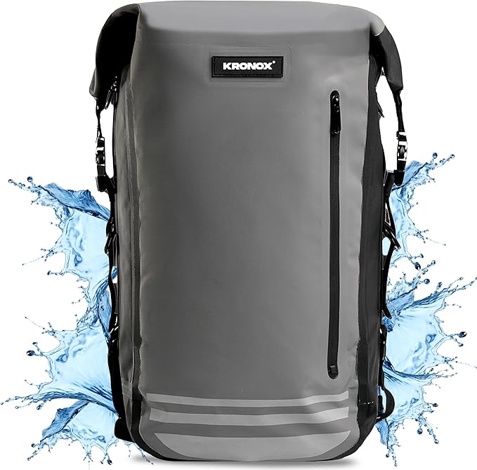 KRONOX 30L Waterproof Backpack for Men – IPX7 Submersible Dry Bag, Lightweight & Durable for Travel, Motorcycle, Kayak