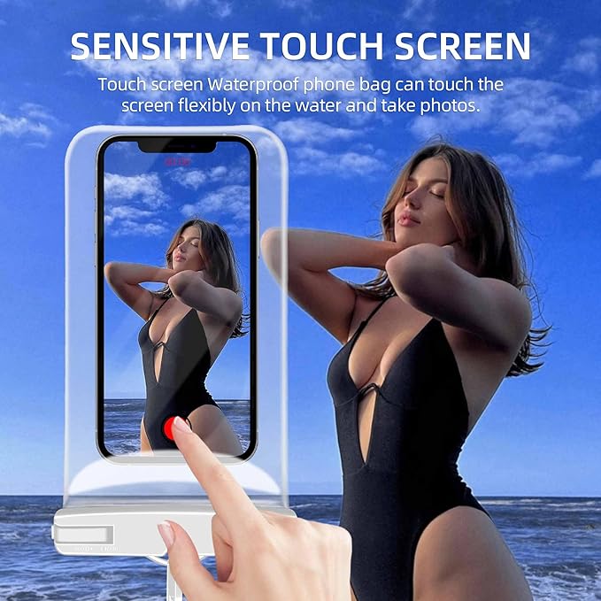 Waterproof Phone Pouch[2Pack], 7.2" Waterproof Dry Bag Clear Waterproof Phone Bag Case Portable Compatible for iPhone16 15 14 13 12 Pro Max Plus XS XR Galaxy S24 S23