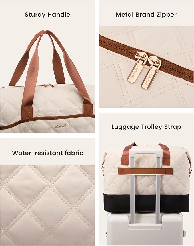 LOVEVOOK Weekender Bags for Women with Shoe Compartment, Lightweight Travel Duffle Bag with Wet Pocket, Hospital Overnight Bags for Women Labor Delivery, Personal Item Carry On Bag for Gym, Sport