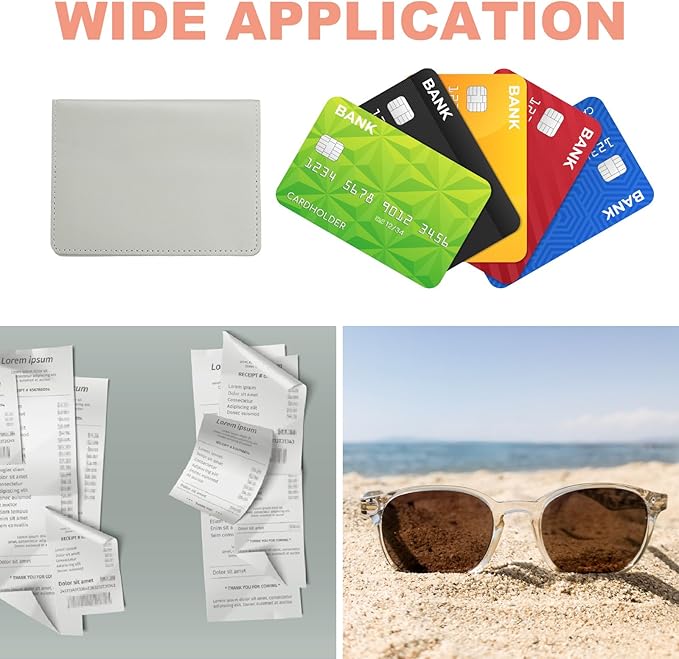 HARFINGTON Car Registration and Insurance Holder 5.51" x 4.13" PU Leather Vehicle Glove Box Organizer Storage Accessories Men Women Car ID Holder for License ID Card Bank Card, Gray