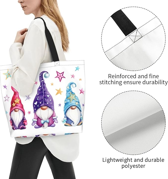 Large Tote Bag for Women Portable Beach Bag Reusable Grocery Bags Funny Gift Bag for Shopping Gym Travel