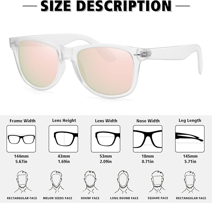 MEETSUN Polarized Sunglasses for Women Men Classic Retro Trendy Driving Sun Glasses UV400 Protection (3 Pack)