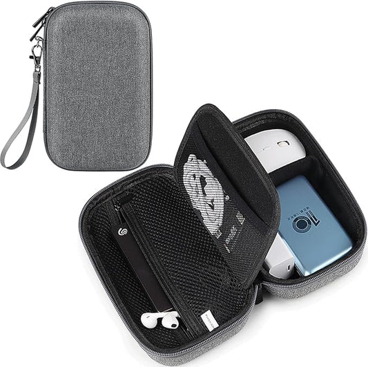 Hard Electronic Organizer Travel Case for MacBook Power Adapter Chargers Cables Power Bank Apple Magic Mouse USB Flash Disk SD Card Hard Drive Portable Carrying Case Accessories Hard Bag