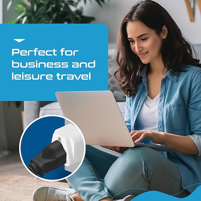 Ceptics European Travel Plug Adapter (Type C), Universal to European EU, Power Charge your Electronics in Italy, Greece, Germany, Outlet Adaptor 3 Pack