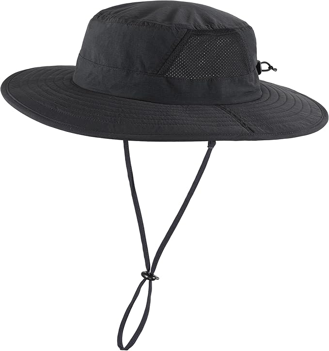 Connectyle Outdoor UPF50+ Men's Sun Hat Foldable Wide Brim Bucket Hat for Fishing Hiking Gardening Breathable Safari Hat