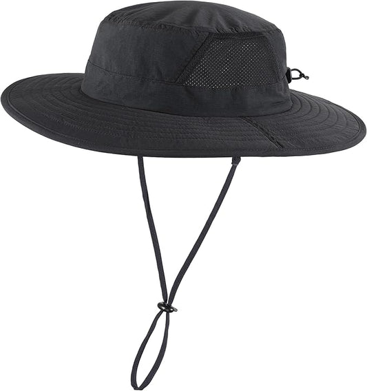Connectyle Outdoor UPF50+ Men's Sun Hat Foldable Wide Brim Bucket Hat for Fishing Hiking Gardening Breathable Safari Hat