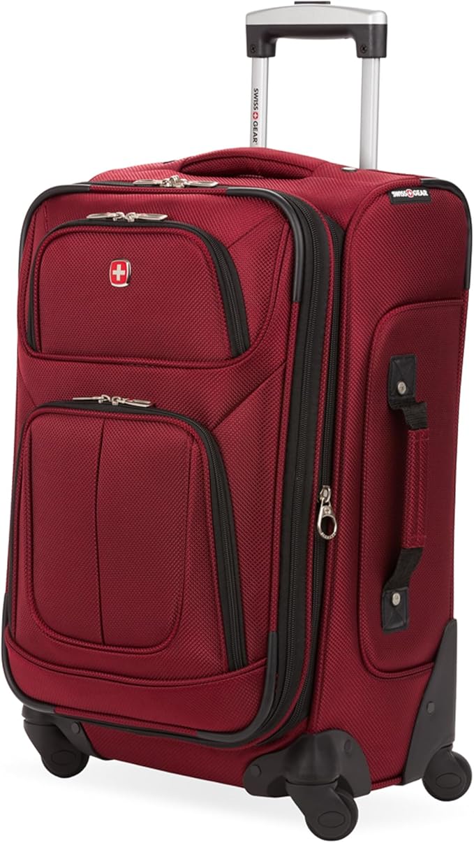 SwissGear Sion Softside Expandable Luggage, Burgundy, Carry-On 21-Inch