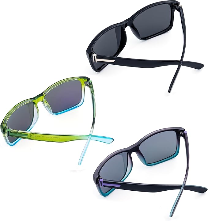 LECKIRUT Vintage Polarized Sunglasses for Men Women Retro Oversized Square Mirror Sun Glasses