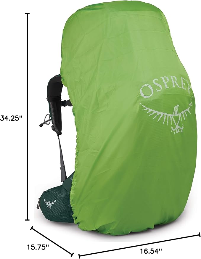 Osprey Aether Plus 100L Men's Backpacking Backpack, Axo Green, S/M