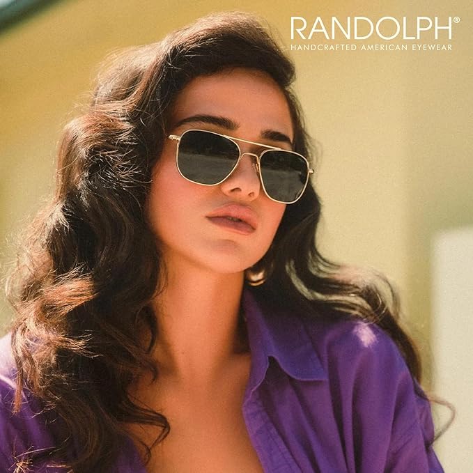 Randolph Eyewear Aviator Sunglasses for Men & Women – Non-Polarized & Polarized Lenses, 23k Gold UV Protection Sunglasses