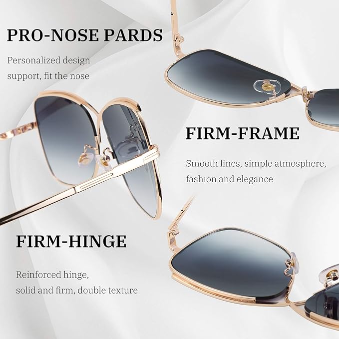 FEISEDY Womens Cute Sunglasses Oversized Butterfly X Shape Design Cateye Lady Sunglasses B2738