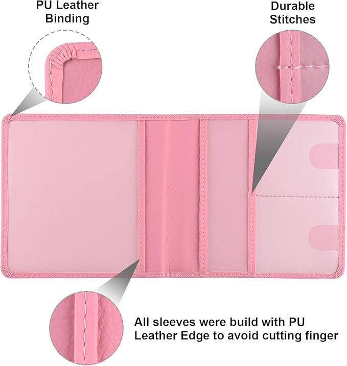 Cacturism Car Registration and Insurance Holder, Vehicle Glove Box Car Organizer，Women Interior Car Accessories Case for Cards, Essential Document, Driver License, Pink