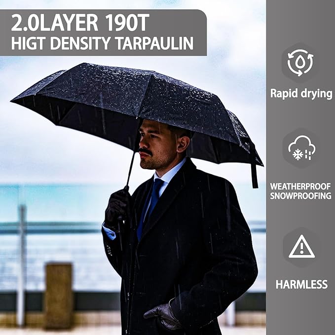 Windproof Travel Umbrella - Automatic, Compact, Windproof