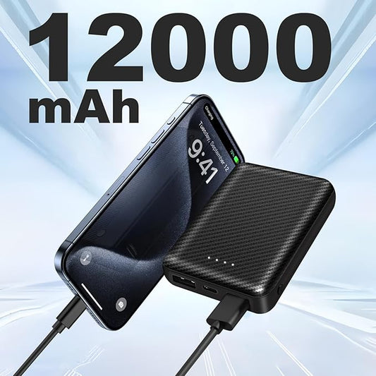 FERNIDA 12000mAh Power Bank Portable Charger USB 5V 3A Battery Pack for Heated Vest & Heated Pants & Smartphone & Heating Pad