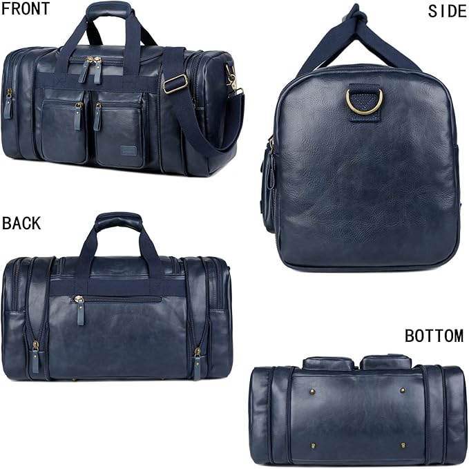 Vegan Leather Travel Duffel Weekender Bag Carry on Overnight Bag Sports Duffel bag For men and Women HB-21