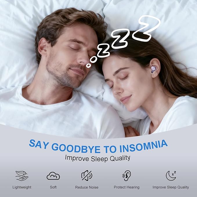 Adjustable Noise Cancelling Earplugs - 3 Modes Noise Reduction Ear Plugs (17-35dB) for Sleeping, Snoring, Travel & Concerts | 7 Pairs Silicone Tips (XS/S/M/L) | Magnetic Carry Case | Purple