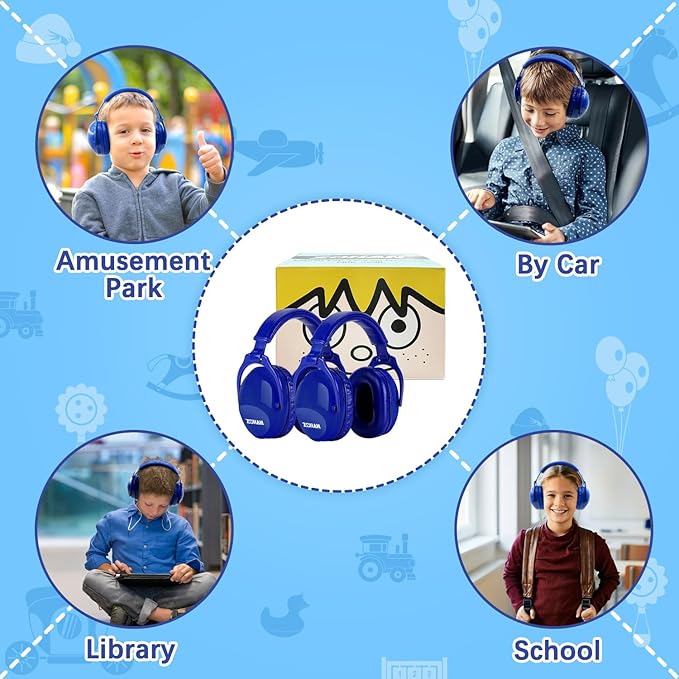 ZOHAN Kids Ear Protection 2 Pack,Kids Noise Canceling Headphone for Concerts, Monster Truck, Fireworks