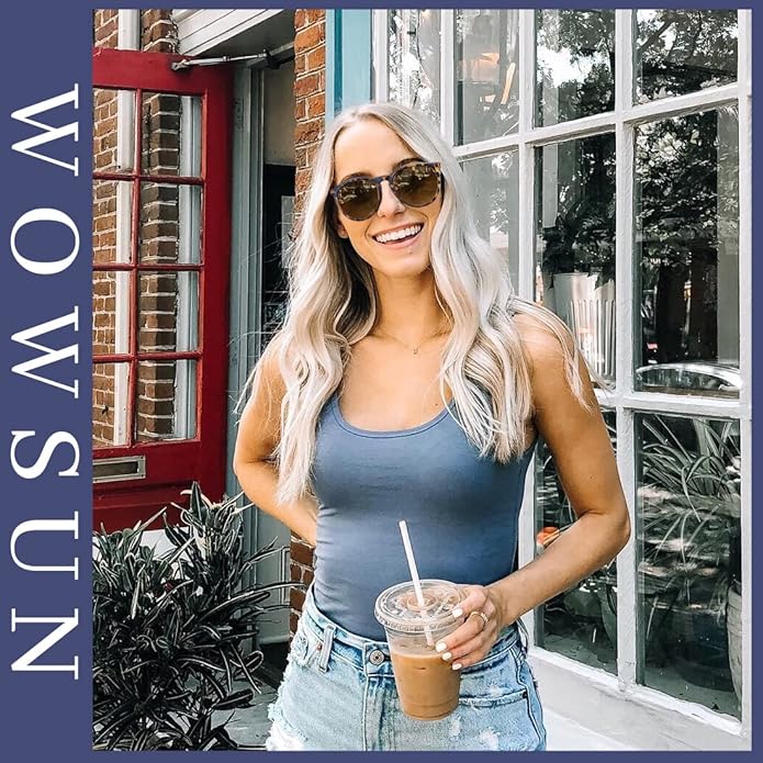 Retro sunglasses womens 2024 trendy round classic glasses