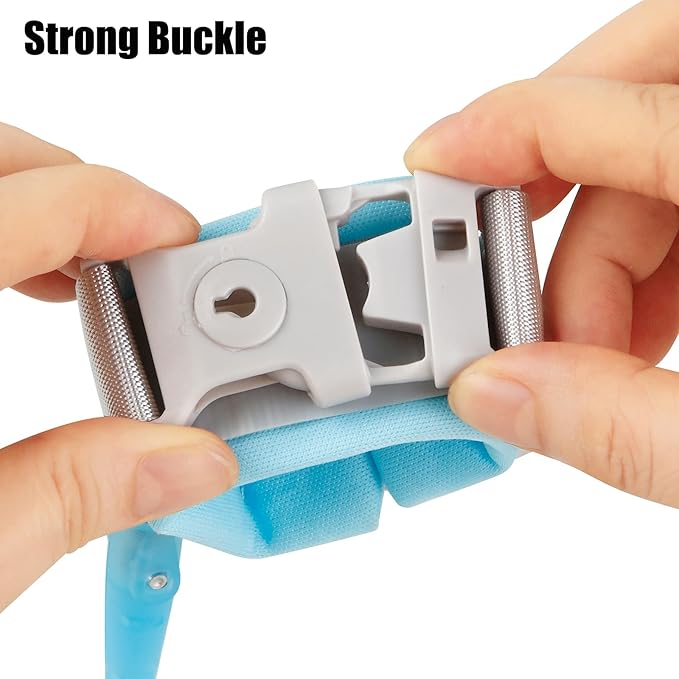 PandaEar Anti Lost Wrist Link, Toddler Harness Walking Leash Safety Child Wristband Leashes for Babies Kids (Blue)