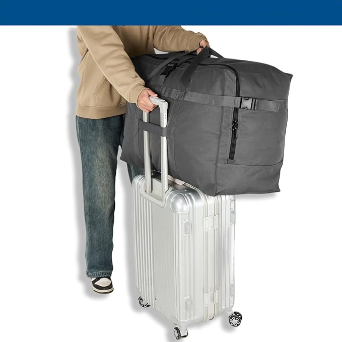 Arxus Large Duffel Bag, Waterproof Carry on Weekend Overnight Storage Bag over Luggage for Airline, Travel, Camping, Moving