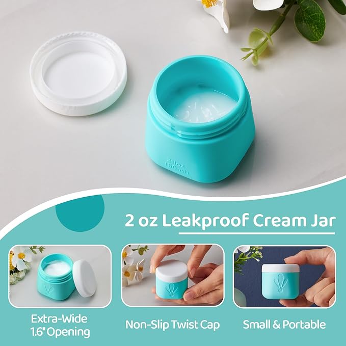 INSFIT Silicone Travel Bottles Set, 6 Pack Travel Size Toiletries, Leakproof Travel Bottles for Toiletries, Travel Accessories for Women, Airplane Travel Essentials, Travel Containers for Toiletries