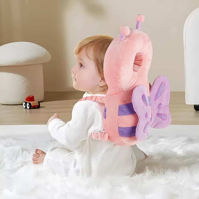 PandaEar Baby Head Protection Backpack with 2 Baby Knee Pads for Walking & Crawling, Toddler Walking Head Protector, Adjustable Head Protector Pad Safety Cushion