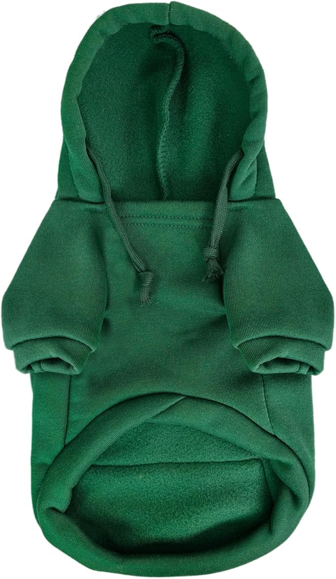 Jecikelon Pet Dog Cold Weather Coat with Pocket Winter Dog Hoodie Warm Puppy Clothes for Small Dogs Chihuahua Clothing (Green, X-Large)