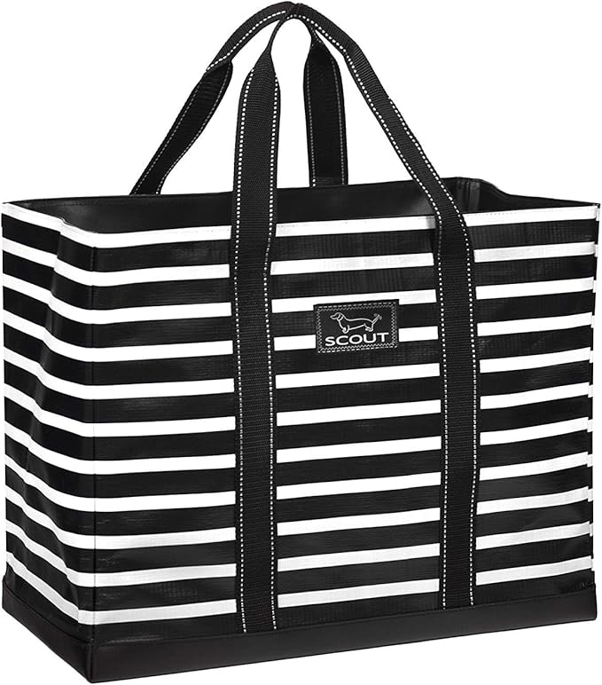 SCOUT Original Deano Tote Large - Durable Lightweight Open Top Beach, Pool & Lake Bag, Inside Zip Pocket, Folds Flat