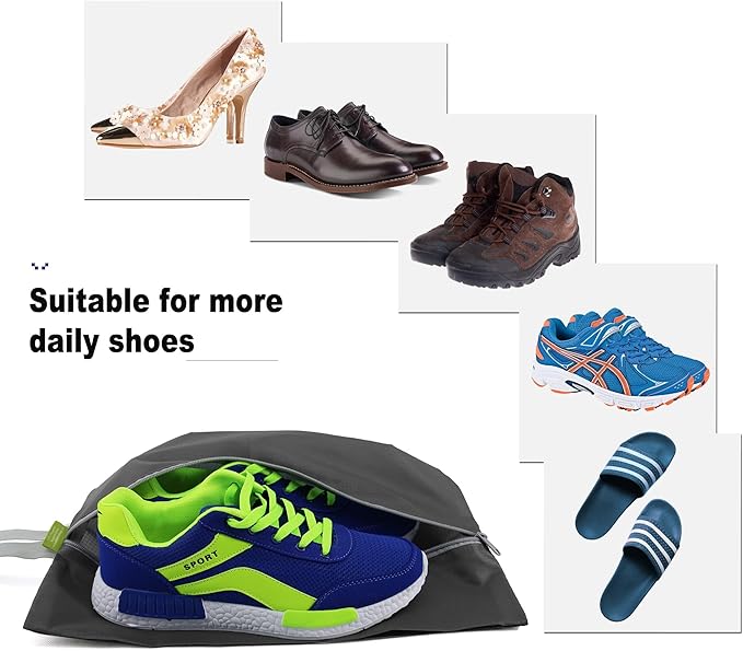 BeeGreen Shoe Organizer Set - 6 Pack Shoe Bags For Travel with Zipper Closure and Handle,Stylish and Portable Nylon Shoe Storage for Men and Women's Travel Gifts and Home Storage