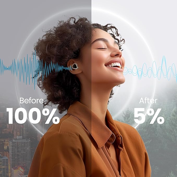 Ear Plugs for Sleeping Noise Cancelling, 45dB Reusable Silicone Earplugs with 6 Eartips and Carry Case, Ear Plugs for Concert & Hearing Protection, Sleep, Travel, Focus & Noise Reduction, White