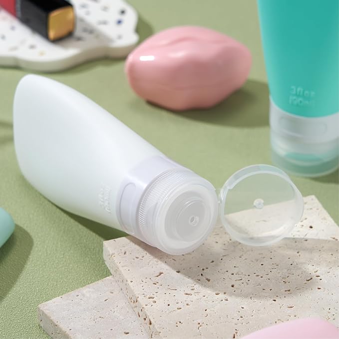 INSFIT Portable Travel Bottles, TSA Approved Leak Proof Containers for Toiletries, BPA Free Refillable Accessories for Shampoo, Body Wash, Liquids (4 Pack)