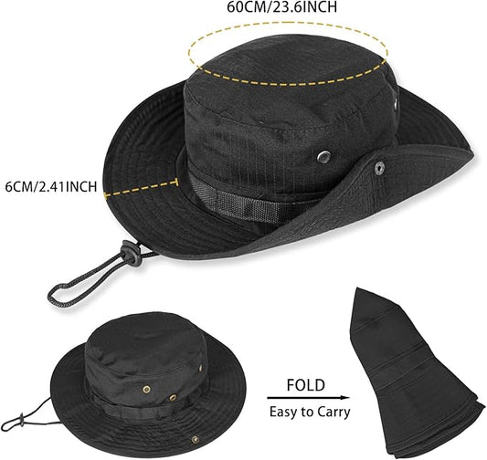Sun Hats for Men Women Boonie Hat UPF 50+ Bucket Hat Wide Brim UV Protection Fishing Hiking Safari Outdoor Hats