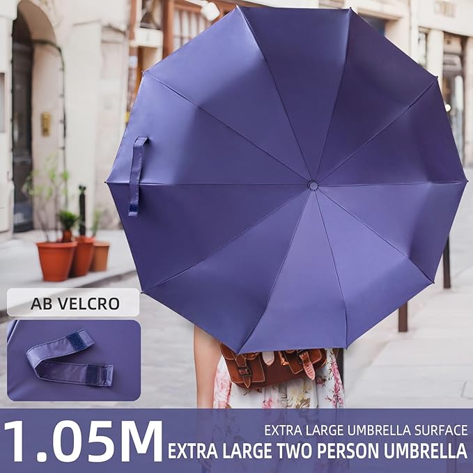 Folding Umbrella Anti-UV Compact Durable Folding Umbrella Auto Open Close Windproof Travel Umbrella Premium Grip Fits Backpack