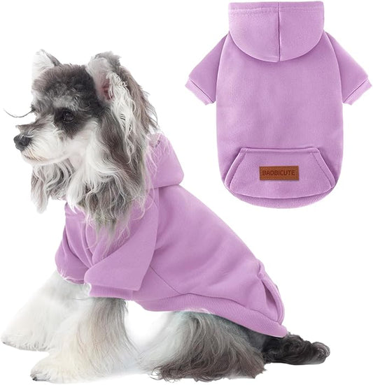 1 Pack Dog Hoodie Warm Hood Dog Sweater Cold Weather Small Dogs Sweatshirt Comfort Pet Clothes for Small Medium Dogs with Pockets Cats Chihuahua Clothes for Male Female Girl Boy Sporty Daily Wear