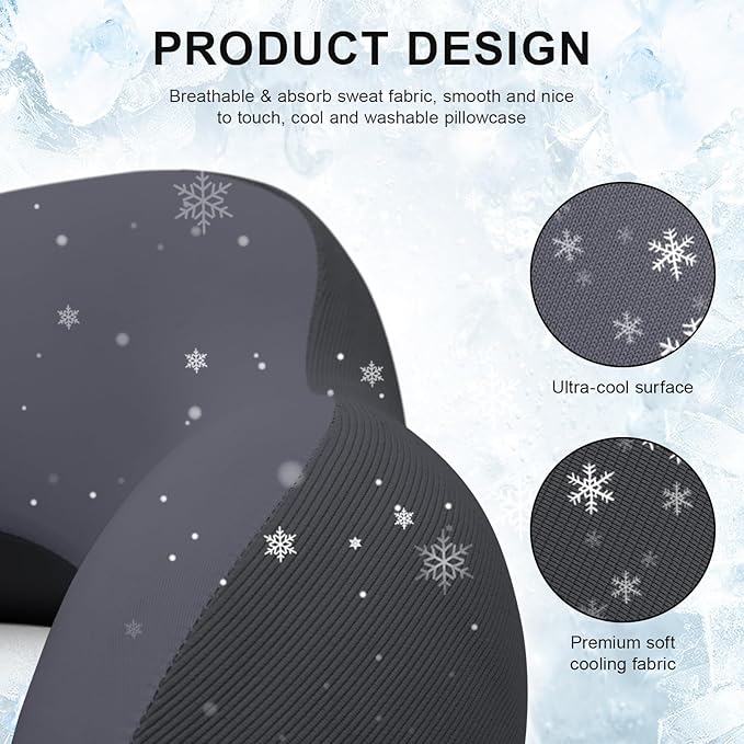 Travel Pillow for Airplane Memory Foam Neck Pillow, Soft & Support Travel Pillow for Travelling, Sleeping Rest, Car, Train and Home Use (Black)