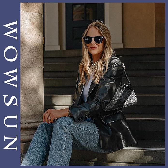 Retro sunglasses womens 2024 trendy round classic glasses