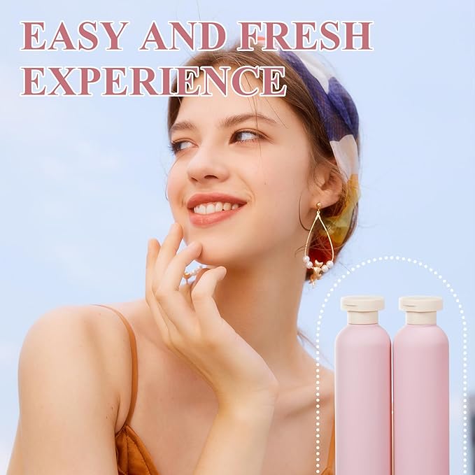 ASEVAT 8.8 oz Plastic Squeeze Bottles for Lotion, Shampoo, Body Lotion (4 Pcs)