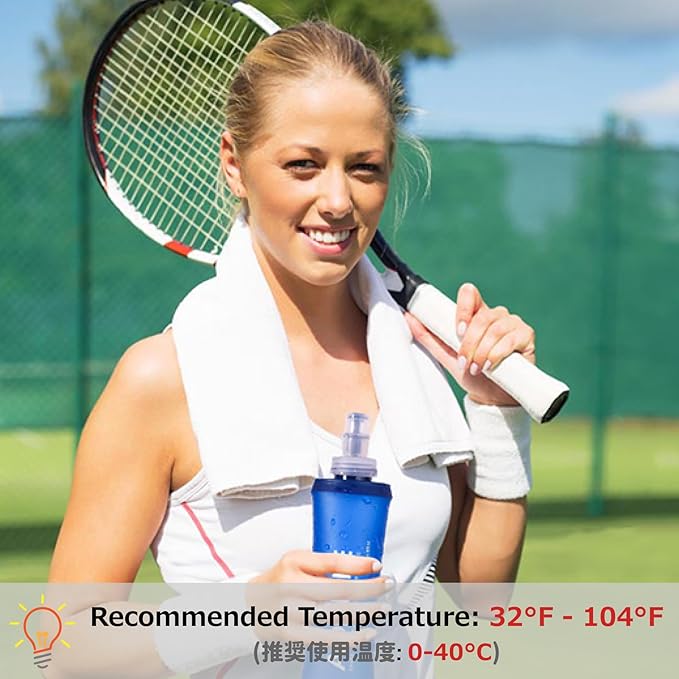 Azarxis TPU Soft Flask Collapsible Water Bottles BPA-Free 250ml 350ml 500ml 600ml for Hydration Vest Pack Running Hiking Cycling Climbing