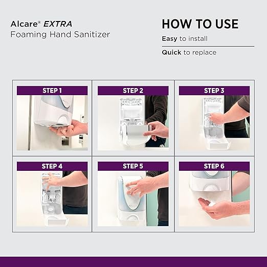 SC Johnson Professional® Alcare Extra Foaming Hand Sanitizer Starter Pack (1 cartridge + 1 dispenser), 1 L, 1/CS
