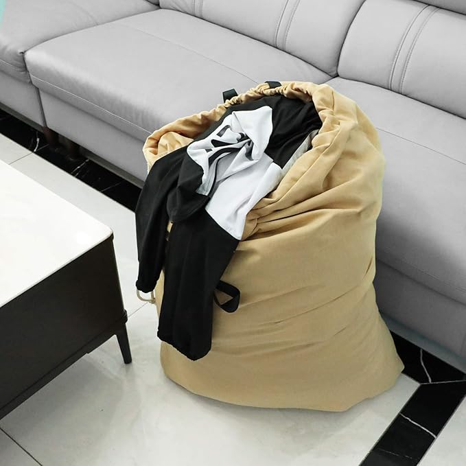 SWISSELITE Laundry Bag with Handle and Drawstring, Large Heavy Duty Laundry Bag, 28 x 40 Inches Travel Dirty Clothes Bag for Laundromat and Household