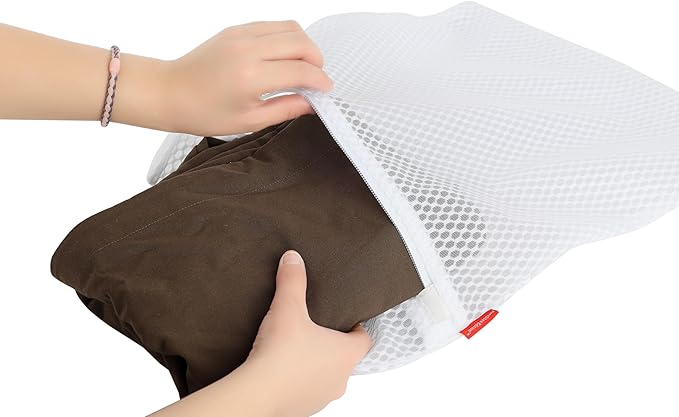 3 Pack Durable Mesh Laundry Bags & Lingerie Bags For Washing Delicates, Shoes & Socks Travel Organizer 16 x 12.5 Inches