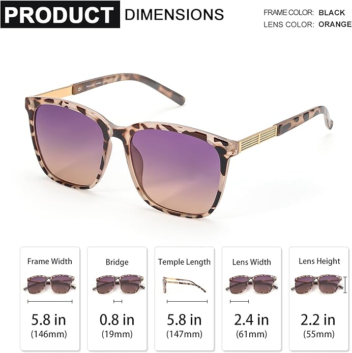 SIPHEW Oversized Square Sunglasses for Women|Lightweight Fashion Sunglasses 100% UV400 Protection|Trendy Mirrored Shade