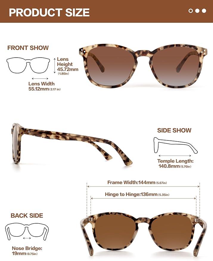 Polarized Sunglasses For Women UV - Protection Womens Trendy Fashion Large Shades With Acetate Frame BC2110
