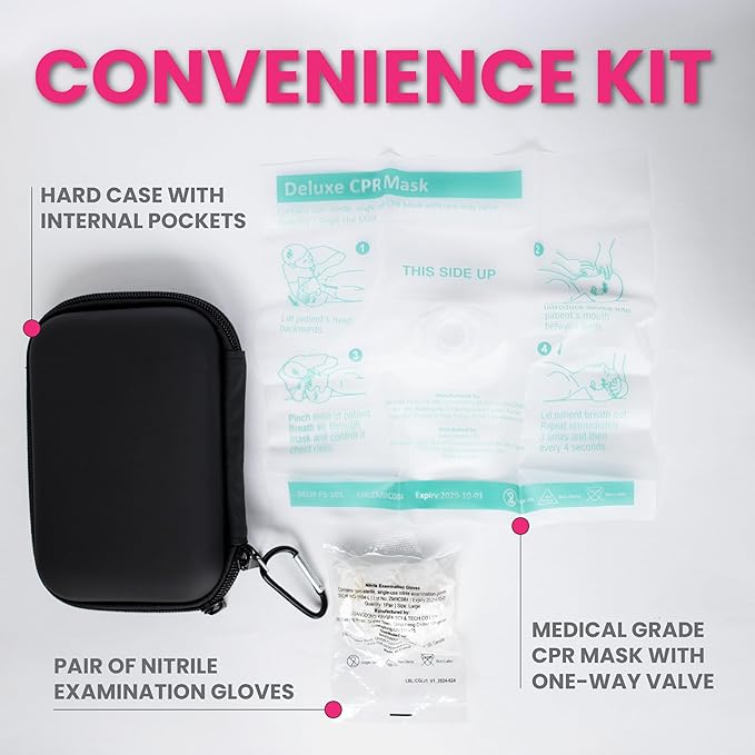 Compact Convenience Kit with Medical Grade Components That can Also Carry NARCAN Nasal Spray to Aid in an Emergency
