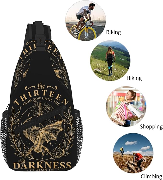 The Thirteen Crossbody Bag Throne Of Glass Trendy Sling Bag Bakpack Casual Chest Bags Daypack For Hiking Walking Travel Running(3)