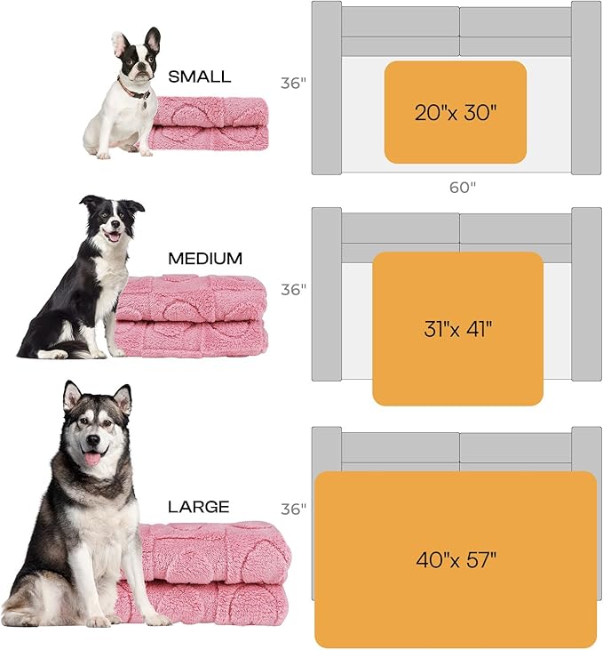 Luciphia 1 Pack 2 Small Dog Blanket Washable Pet Bed Cover Soft Fluffy Puppy Blanket with Premium Fleece 300GSM Cozy Calming Cat Blankets for Indoor Cats Pink 41x31 inch