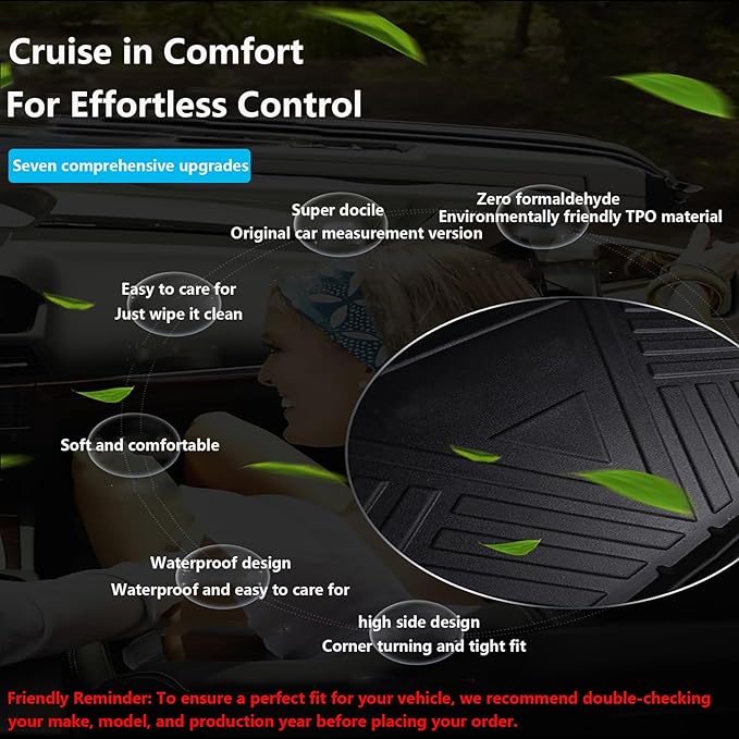 Grand Cherokee Cargo Mat - All-Weather 3D Custom-Fit Trunk Tray Floor Mat Compatible with 2022-2025 Jeep Grand Cherokee（NOT for Grand Cherokee L）， Waterproof Non-Slip Durable Odorless High-Lip