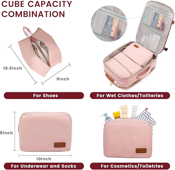 LOVEVOOK 40L Large Travel Backpack for Women Men, 17 Inch Carry on Backpack for Traveling on Airplane, Personal Item Travel Bag Airline Approved, Business Causal Weekender Backpacks